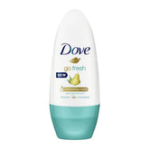 Dove go fresh deodorant roll-on bottle on a white background